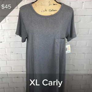 XL Heather Solid Gray Carly Swing Dress by LuLaRoe - NWT